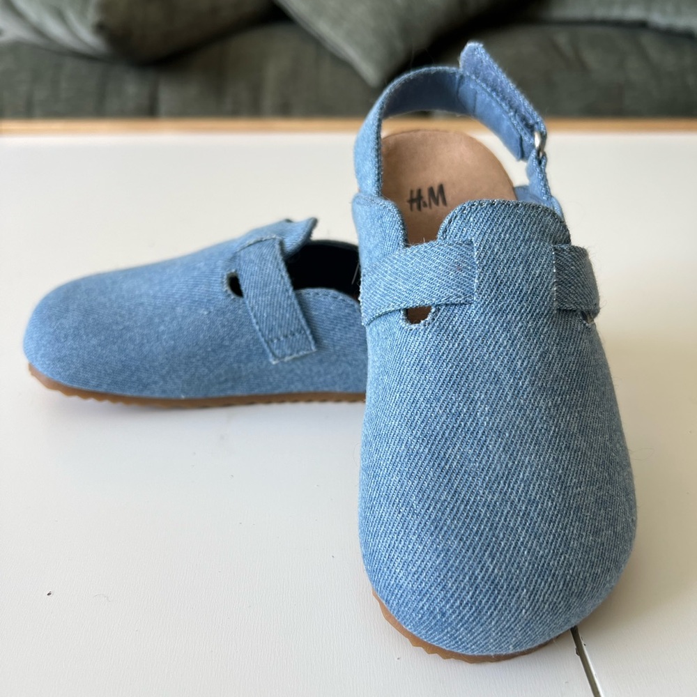 Never worn H&M Blue Casual Slippers with Minimalist Design